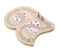 GALPADA Portable Wood Cribbage Board Game Set with 29-Hole Scoring Board, Double Player Travel-Friendly Card Game for Two Adults and