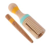 GALPADA Portable Wooden Guiro Percussion Instrument with Rhythm Sticks for Lightweight Hand Percussion Music Learning for Early Childhood Music Education at Home and Classroom Use