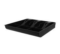 GALPADA Pos Cash Register Drawer with 3 Compartments, Plastic Money Organizer Tray for Checkout Counter, Coin and Bill Storage Box for Small Business Point of Sale