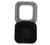 GALPADA Powder Box Magnetic Closure Box Eyeshadow Container Compact Portable Travel Powder Case - Sleek Black Plastic Empty Eye Shadow Container for-The-Go Touch-Ups