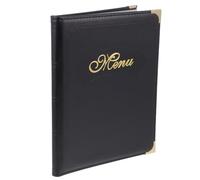 GALPADA Practical Pu Restaurant Menu Book Slide-in Inner Page Design and Rounded Corners, Easy to Use and Resistant to Fall and Wear, for Restaurant and Hotel Menu Display