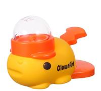GALPADA Press and Rotate The Feeder Puppy Treats Food Dog Treat Dispenser Whale Dog Interactive Pet Feeder Yellow Abs