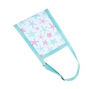 GALPADA Printed Mesh Beach Bag for Seashells Design Adjustable Buckle Shoulder Tote for Shell Storage Breathable Travel Organizer for Boys and Random Style