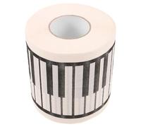 GALPADA Printed Piano Toilet Paper Roll with Plush and Gentle Touch Decorative Pattern Tissue Paper in Beige for Bathroom and Home Use for Music Lovers and Musicians