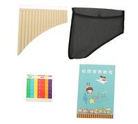 GALPADA Professional 18-pipe Pan Flute in C Key for Beginners, Educational Musical Instrument with Ivory White Finish, Suitable for Adult Learning and Performance