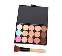 GALPADA Professional Concealer Pallet 2pcs Waterproof Makeup Accessories with Concealer and Angled Brush for Women Full Coverage Face Foundation Cosmetic Kit
