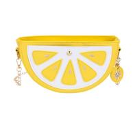 GALPADA PU Crossbody Lemon Bag Multi-purpose Handbag Fruit Shaped Phone Bag Zipper for Women