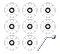 GALPADA Pu Roller Skate Wheels for Roller Skating Shoes, Supportive Foundation and Extra Grippy Design, Suitable for Sidewalks and Outdoor Surfaces, Includes Bearings and Tool