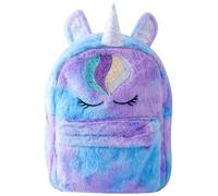 GALPADA Purple Plush Unicorn School Bag for Little Girls, Lovely Soft Backpack with Fine Workmanship, Cartoon Style for Daily Use and Shopping