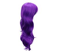 GALPADA Purple Wig Long Curly Hair Cosplay Wig Women Synthetic for Dancing Party Stage Performance