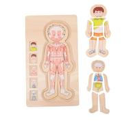 GALPADA Puzzle Human Body Structure Educational Cognition Game for Boys Early Learning Portable Logical Thinking Plaything