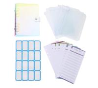 GALPADA Pvc Laser Loose-leaf Cash Budget Book A6 Binder Set, Multipurpose Budget Planner Notepad with Cover, Capital Planning Organizer for Personal Finance Management