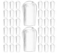 GALPADA PVC Rubber Screw Caps and Wire Hanger Tip Covers 4.5Mm Inner Diameter White Round End Caps 50Pcs Set for Clothes Protection