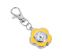 GALPADA Quartz Pocket Watch Sunflower Shaped and Handsfree Keychain Design with Luminous Hands Stylish Small Clip-on Nurse Fob Watch for Nurses and Doctors for Nursing Shifts and Daily