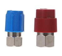 GALPADA Quick Connector with Adjustable Function Air Conditioner Manifold Coupler 2 Pcs and Plastic Material, Prevents Refrigerant Loss for Car Hose Fitting Suitable for Automobile