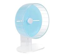 GALPADA Quiet Hamster Running Wheel with Stand Blue Large Silent Rotatory Exercise Disc for Small Pets Gerbils Mice Slip Jogging for Cage Use