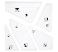 GALPADA Quilting Rulers Templates Set Sewing Patchwork Tools Acrylic High Precision 5pcs Portable for Quilting Enthusiasts and Craft Projects