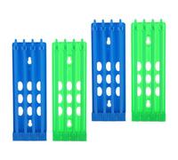 GALPADA Racing Pigeon Leg Rings Organizer Pigeon Ring Holder Frame Rack for Bird Training and Loft Use Including 4Pcs Blue and Green Bands 7.9X2.8X0.6 Inch