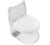 GALPADA Raised Pet Bowl Stand and Preventing Spills Adjustable Height with Wide Base Plastic Puppy Feeder to Hold Treats for Dogs and Puppies for Home Feeding