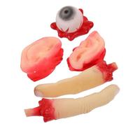 GALPADA Realistic Fake Body Parts for Halloween Party Includes Ears Eyeball Fingers Scary Simulation Human Organs Prop for Haunted House Carnival Cosplay Decorations and Random Color