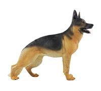 GALPADA Realistic German Shepherd Dog Figurine Decorative Animal Model for Indoor Home Decor Lightweight and Break-resistant Dog Lovers Collectors
