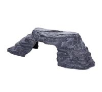 GALPADA Realistic Imitation Stone Turtle Basking Platform Bridge Hideaway with Adequate Basking Area Pp Material for Dry Reptile Tank and Wet Aquarium Tank