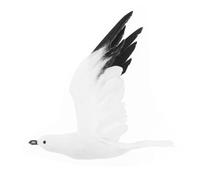 GALPADA Realistic Seagull Bird Figurine Large Artificial Birds Decorations for Garden Landscaping Mall Event Settings Low Maintenance Faux Feathered Ornaments for Indoor Outdoor Home Decor