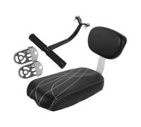 GALPADA Rear Bike Seat with Backrest and Integrated Armrest, Sturdy Pu and Sponge Material Construction, Folding Pedals for Comfortable Park Visits and Family Rides, Childrens Bicycle Seat
