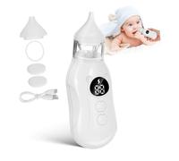GALPADA Rechargeable Nose Sucker Electric Nasal Aspirator for Boy Girl Multiple Suction Levels Detachable Hygienic Design Portable Quiet Booger Cleaner in White
