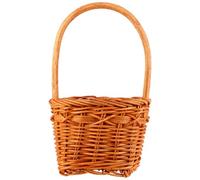 GALPADA Rectangular Rattan Flower Basket Storage Basket with Lid for Decorating Your Room Or Garden