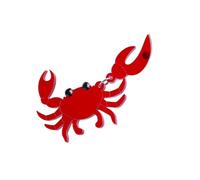 GALPADA Red Crab Drop Earrings Creative Exaggerated Design for Women Portable Wearing Lightweight Acrylic Material for Party or Casual Wear