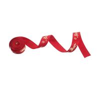 GALPADA Red Year of The Horse Wired Ribbon 2.5Cm X 5 Yards, Polyester Ribbon for Bouquet Wrapping and Chinese New Year Party Decoration
