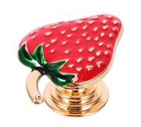 GALPADA Red Zinc Alloy Strawberry Knob for Cabinets and Dressers Single Drawer Handle Fruit-Shaped Cupboard Pull for Wardrobes and Bookcases Practical and Decorative Furniture Accessory