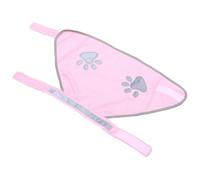 GALPADA Reflective Dog Vest Safety Jacket Fluorescent Pink Dog Paw Pattern Breathable Outdoor Pet Vest High Visibility Safety for Running Walking