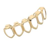 GALPADA Removable Golden Teeth Caps Jewelry for Men and Women, Hip Hop Style Hollow Copper Grills with Easy to Clean Feature, for Parties and Halloween Costume Accessories