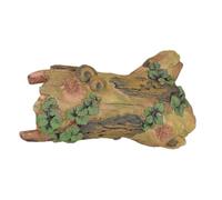 GALPADA Reptile Hideout Hollow Tree Trunk Cave Resin Log for Leopard Gecko Snake Climbing and Hiding Terrarium Wood Decoration for Reptile Tank