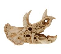 GALPADA Resin Dinosaur Skull Hideout for Geckos Hide Cave Skull Decor Safe Wear-resistant for Bearded Dragon Enclosure