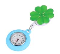 GALPADA Retractable Nurse Watch Silicone Case Cute Pattern Clip On Pocket Fob Watch Quartz for Nurses Doctors Medical Work