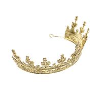GALPADA Retro King Crown for Men Gold Prince Headdress Lightweight Vintage Royal Crown for Prom Homecoming Birthday Special Events Unique Stylish Design