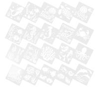 GALPADA Reusable Decorative Stencils for Painting Large Patterns, 20 Sheets Silver Pet Material, Washable and Convenient Drawing Templates for Painting and Developing Hands-on Skills