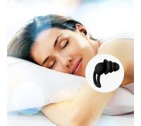 GALPADA Reusable Noise Cancelling for Sleeping and Snoring, 3-Layer Black Silicone with Storage Case, Sound Blocking for Travel and Quiet Rest