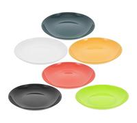 GALPADA Reusable Small Plates Set Lightweight 6pcs 19.8cm Unbreakable Pp Material Dinner Plates Easy to Clean Assorted Colours for Formal Dinners and Casual Picnics