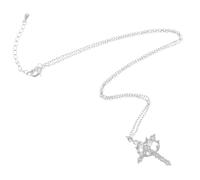 GALPADA Rhinestone Crown Cross Necklace for Women Chain Stylish Pendant Jewelry for Everyday and Special Occasions Faith Accessory