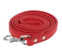GALPADA Rhinestone for Daily Use and Camping for Small Dogs and Cats Red Pu Dog Leash with Flexible round Rope Pet Walking Leads