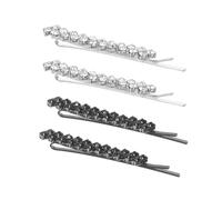 GALPADA Rhinestone Hair Clips Elegant Sparkly Alloy 4pcs Secure Grip and Lightweight Comfort Bobby Pins for Thick Hair for Bridal Photoshoots and Daily Commutes