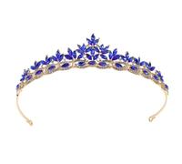 GALPADA Rhinestone Headband for Weddings and Versatile Styling Elegant Blue with Leaf Design, Wedding Hair Accessories Featuring Great Craftsmanship for Bride and Themed Events