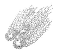 GALPADA Rhinestone Tassel Epaulette Shoulder Badge for Uniforms Vintage Suit Accessory Epaulettes Decor