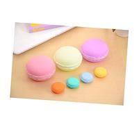 GALPADA Ring Storage Box Mini Round Container Portapotty Portable Medicine Box The Ring Ear Phones Choker Necklace Earwig Overearheadphones Earphones Pill Case Macaron Container Pink