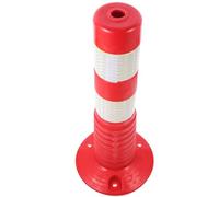 GALPADA Road Barrier Reflective Warning Column 450Mm White Elastic Anti-Collision Bollard for Sports Venues and Dangerous Areas