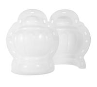 GALPADA Roman Column Mold Fence Forming Mold White Plastic Ball Shaped Smooth Surface No Burrs for Lawns and Communities